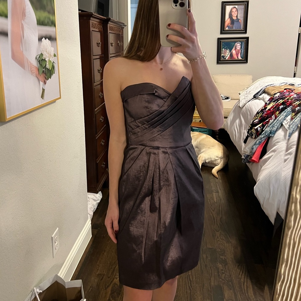 Strapless mini dress
